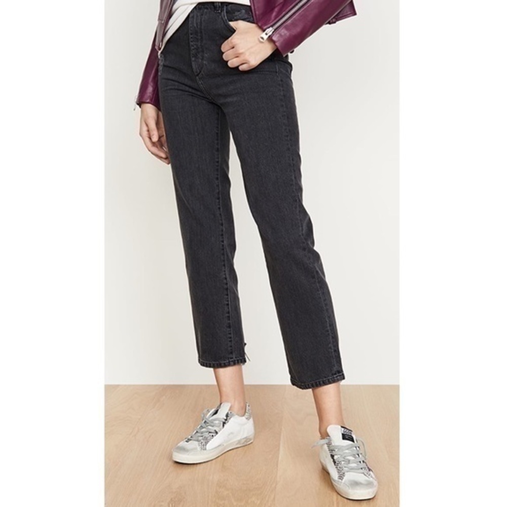 DL1961 High Waist Vintage Crop Straight Leg Jeans